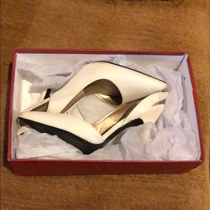 White Charlotte Russe Leather Heels